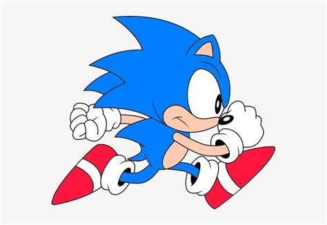 Classic Sonic Run Classic Sonic The Hedgehog Running Png Image