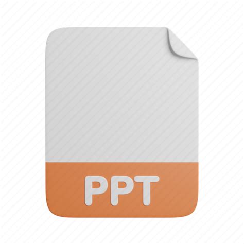 Ppt Document File Front 3d Illustration Download On Iconfinder