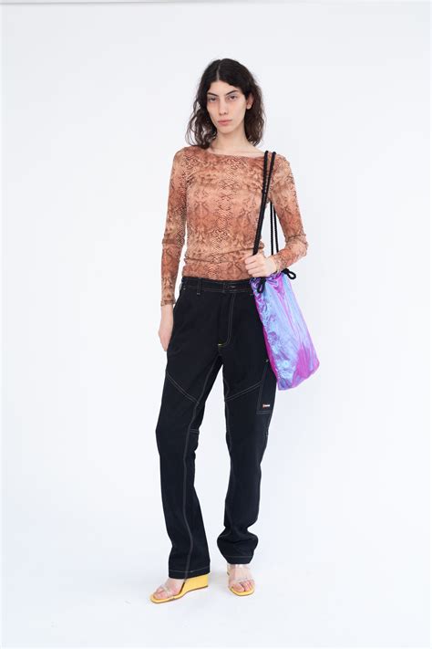 Vintage Sheer Snake Print Top Maryam Nassir Zadeh