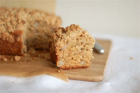 Spiced Pear Coffee Cake With Ginger Crumble Inspired By The Seasons