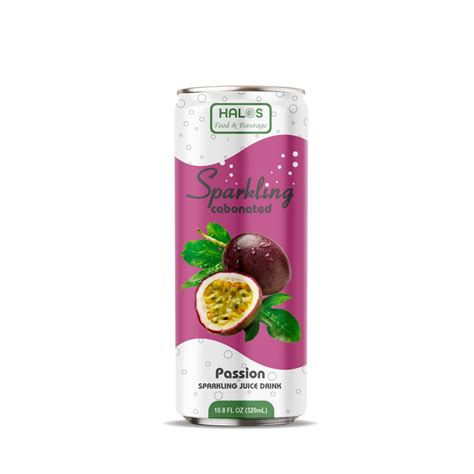 Sparkling Passion Fruit Drinks In 320ml Slim Can Sen Beverage