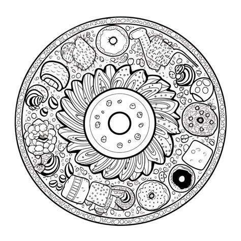 Sprinkle Donut Coloring Sheet Coloring Page