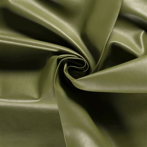 Tissu Simili Cuir Au M Tre Doubl Vert Olive Olive