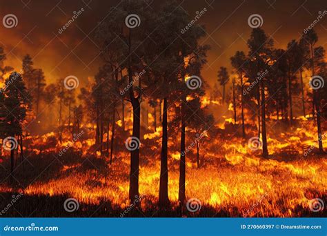 Vaste Aree Forestali Su Incendi Boschivi Annuali Che Distruggono Tutta