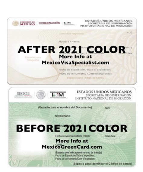 Mexico Residency Card Colors Mexico Visa Specialist