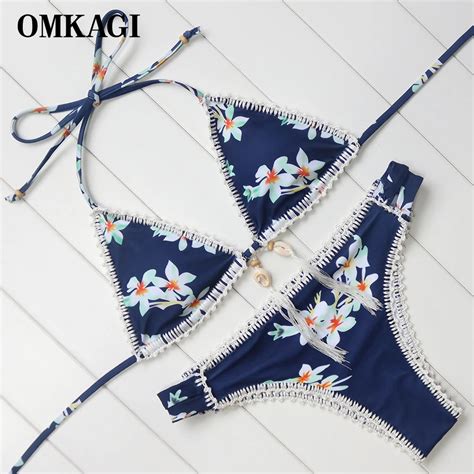 Omkagi Bikinis Women 2018 Bikinis Set Swimsuit Swimwear Women Biquini