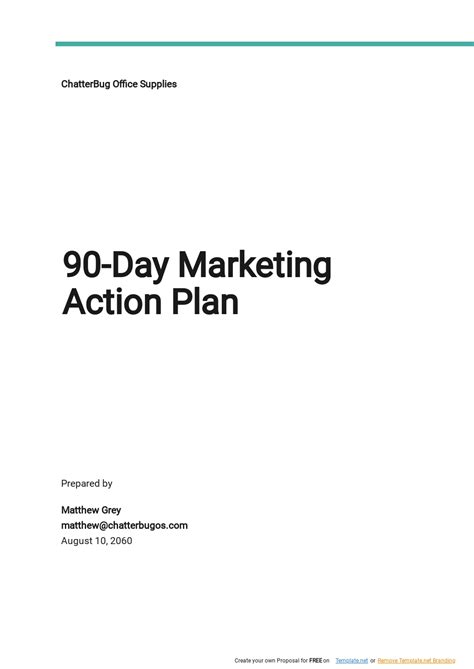 90 Day Marketing Plan Template - Google Docs, Word, Apple Pages ...