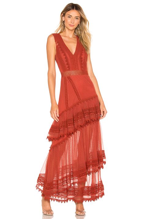 House Of Harlow X Revolve Valence Dress In Rust In Red