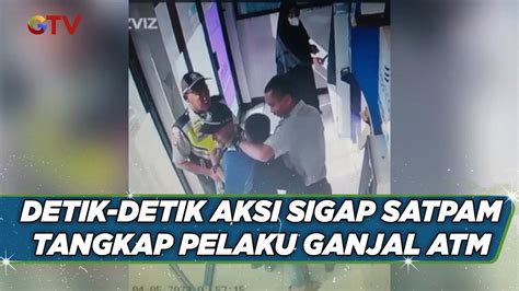 Detik Detik Aksi Sigap Satpam Tangkap Pelaku Ganjal Atm Di Tambun