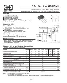 GBJ15AU Datasheet PDF GOOD ARK