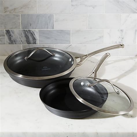 Calphalon Contemporary Non Stick 2 Piece Fry Pan Set With Lids