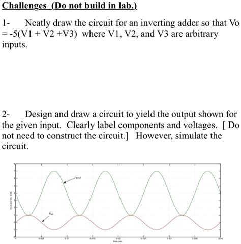 Solved Please Use The Lm741c Challenges Do Not Build In Lab 1 Neatly Draw The Circuit For