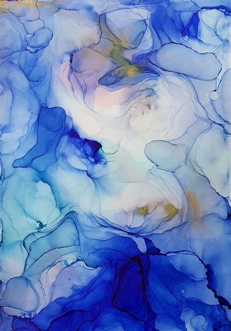 Blue Abstract Alcohol Ink Art By Juliemariedesign In Beautiful