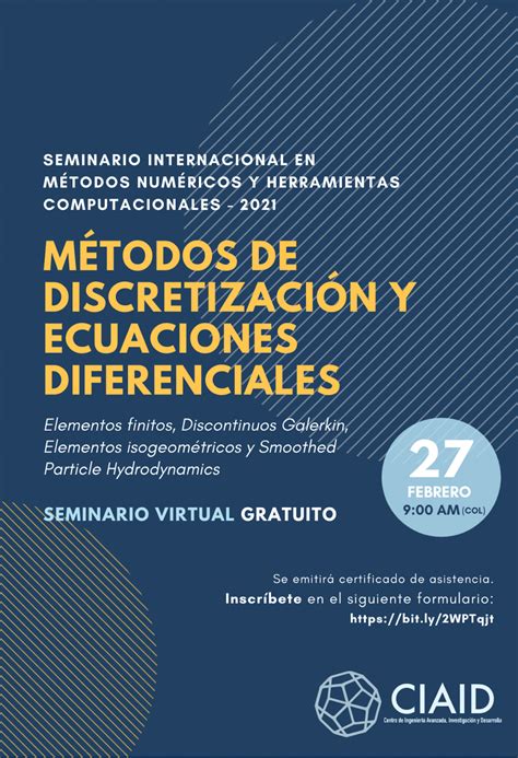 Seminarios Virtuales Internacionales métodos numéricos y herramientas