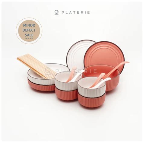 Jual DEFECT SALEBY Platerie Piring Mangkok Set Makan Keramik Matte