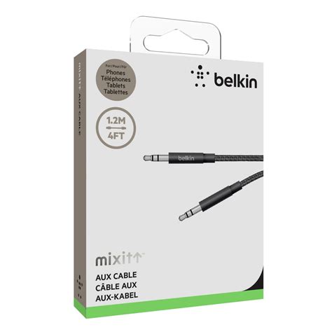 Cable Belkin AV10164BT04 BLK Auxiliar 3 5 Para Audio 1 2 M Negro