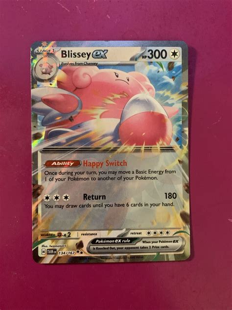 Blissey EX 134 167 Full Art NM M Twilight Masquerade Pokemon Card EBay