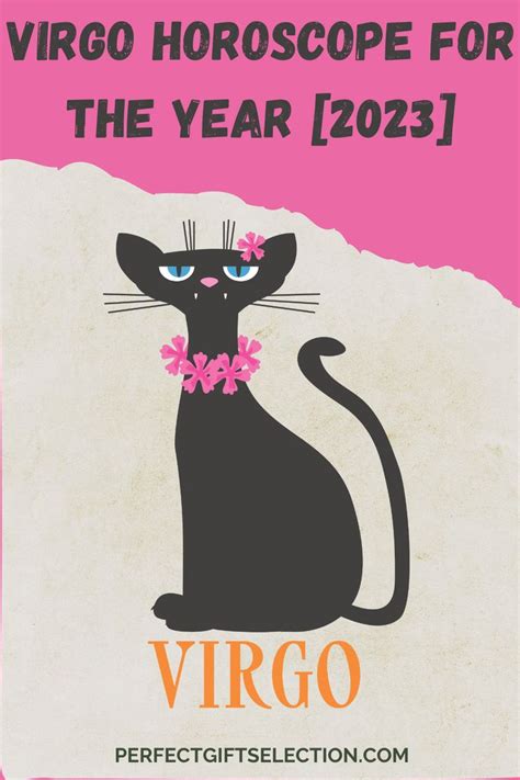 a black cat with pink flowers on it's neck and the words virgo ...