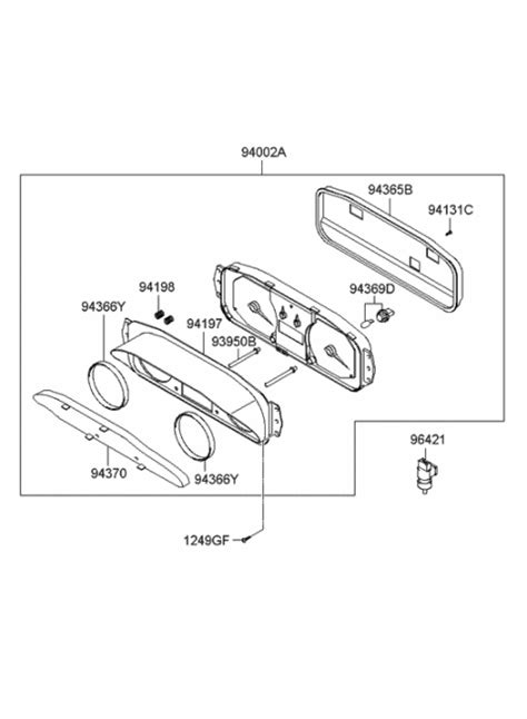 94011 2C260 Genuine Hyundai Cluster Assembly Instrument Mph