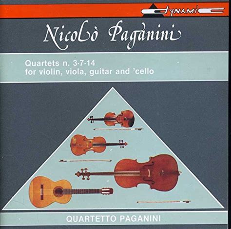 Paganini Quartets For Violin Viola Guitar Cello No 3 7 14