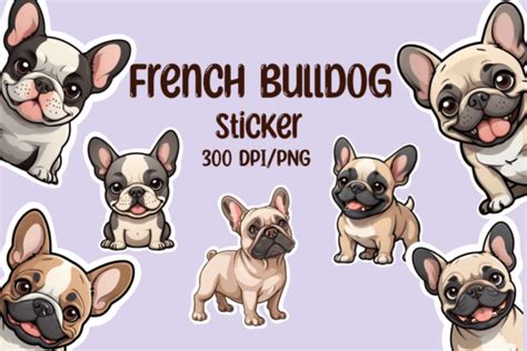 French Bulldog Stickers Graphic by Creativbylisova · Creative Fabrica