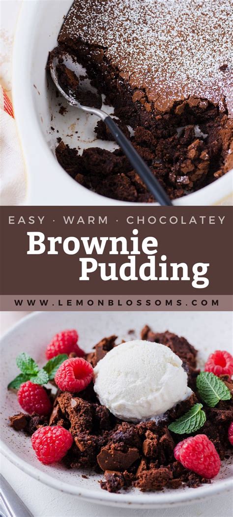 Chocolate Brownie Pudding Lemon Blossoms