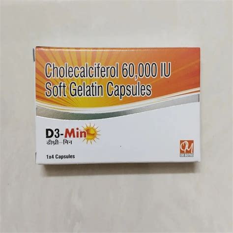 Cholecalciferol 60000 IU Soft Gelatin Capsules At Rs 1250 Box