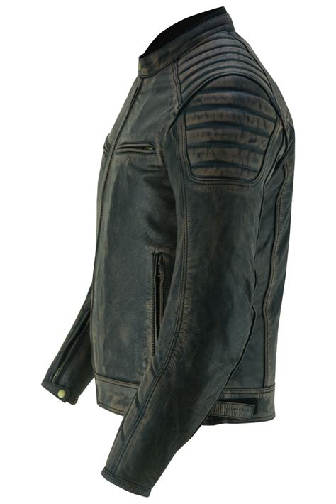 Lvzc Vintage Chaqueta De Cuero Para Moto Unisex D S Moto