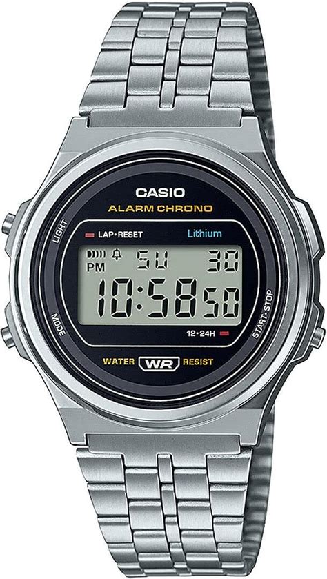 Casio Unisex Adults Digital Quartz Watch With Stainless Steel Strap