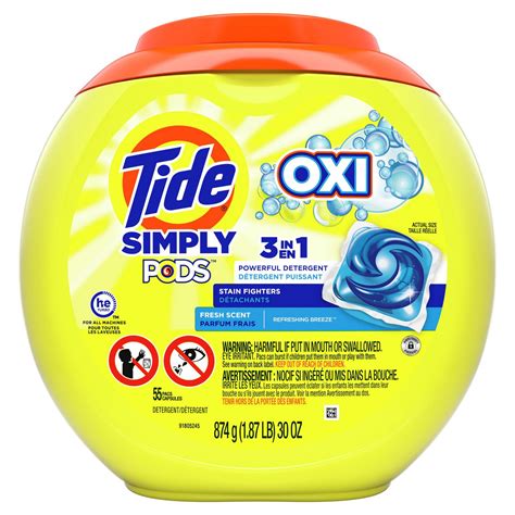 Tide Simply Pods Oxi Liquid Laundry Detergent Pacs Refreshing Breeze