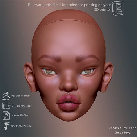 3d Model Bjd Doll Head Wig Shell Stl File Please Pay Attention All