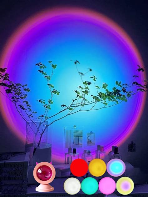 BASIC LIVING 1pc 7 Colors Led Sunset Spotlight SHEIN USA