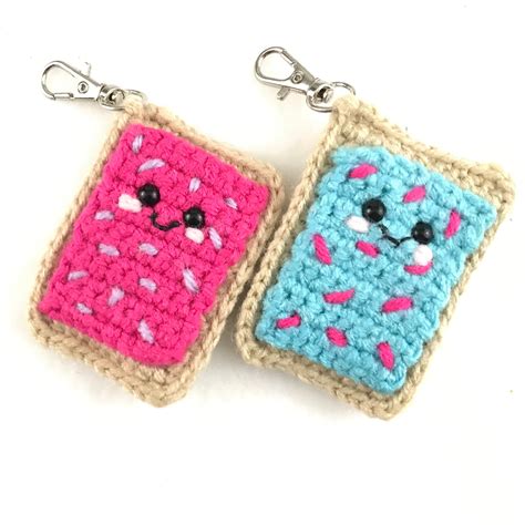 Amigurumi Crochet Poptart Keychain Pattern Etsy In 2023 Crochet Keychain Pattern Crochet