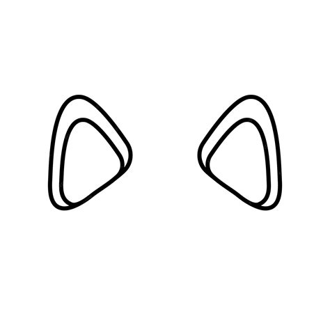 Premium Vector Line Drawing Of A Cats Ears