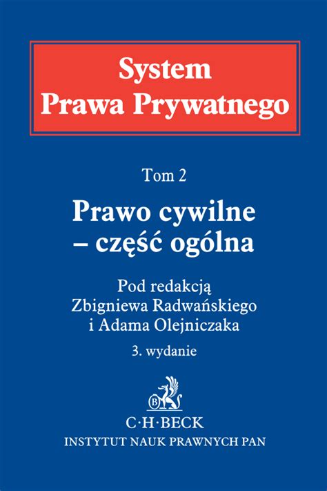 Prawo Cywilne Cz Og Lna System Prawa Prywatnego Tom Wydanie