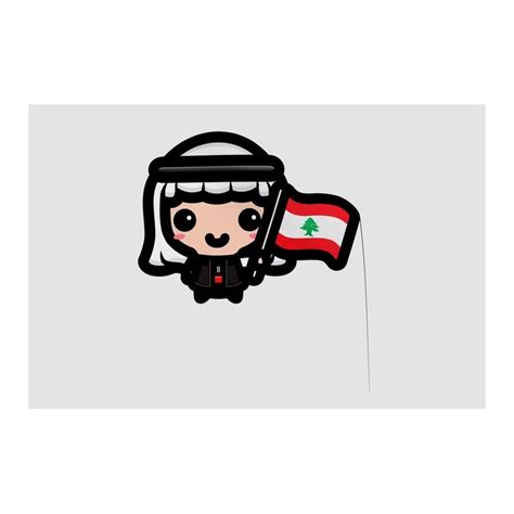 lebanon flag style  sticker decalshouse