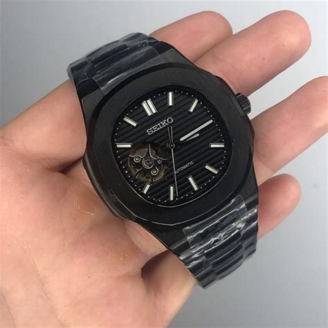 Seiko Nautilus Mod All Black Open Hearth 2023 Wristmodding