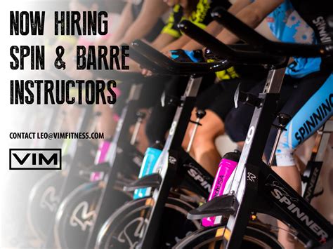 NOW HIRING SPIN & BARRE INSTRUCTORS - VIM | Fitness