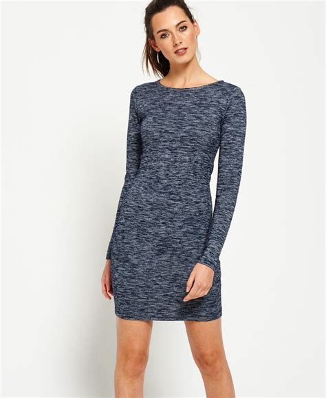 Womens Augusta Bodycon Dress In Navy Superdry Uk