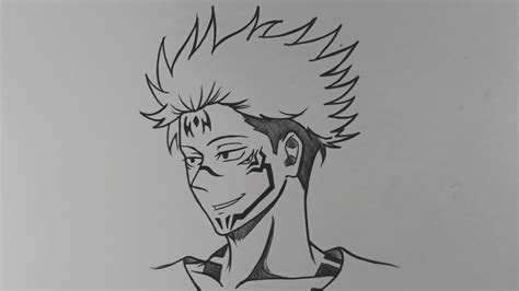 menggambar sukuna jujutsu kaisen step  step youtube