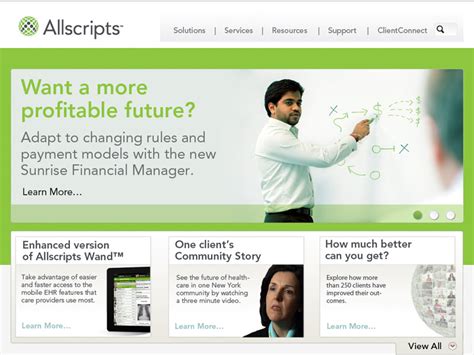 allscripts website ui design tim zuellig