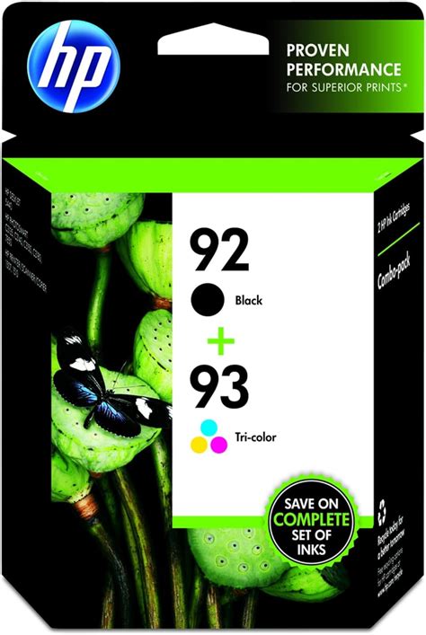 HP 92 Black HP 93 Tri Color Original Ink Cartridges 2 Pack Amazon