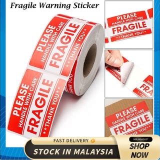 Sticker Fragile Handle With Care Warning Sticker Etiquette Fragile