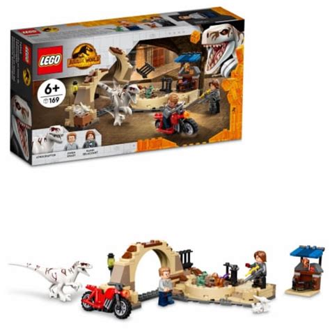 LEGO Jurassic World Dominion Atrociraptor Dinosaur Bike Chase Building