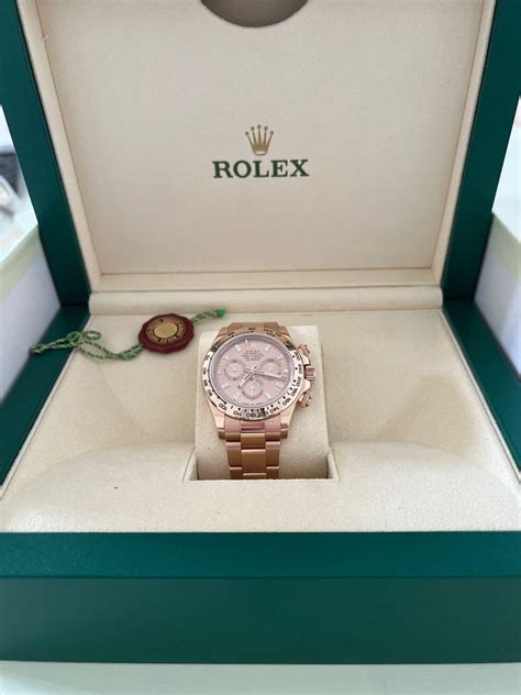 Rolex Daytona Rose Gold 116505 Sundust Baguette Diamond Luxury