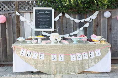 Love Is Sweet Dessert Bridal Shower Bridal Shower Menu Bridal