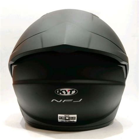 Jual Helm Kyt Nfj Plain Matt Black Helm Half Face L Plain Matt Black