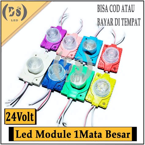 Jual Lampu Variasi Bak Truk Bus 24 Volt Lampu LED Module 1 Mata Besar