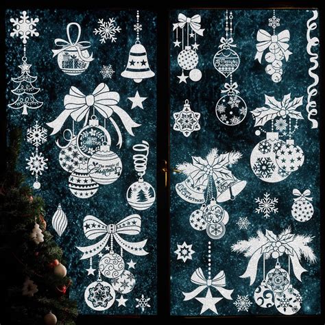 Amazon Christmas Windows Clings For Glass Windows Snowflake Window