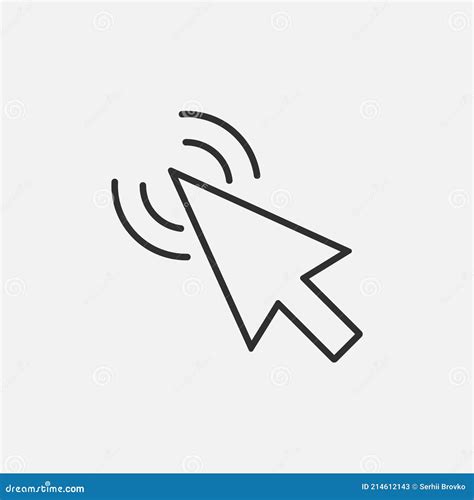 Klik Op Pictogram Cursor Het Klikken Van Het Symbool Van De